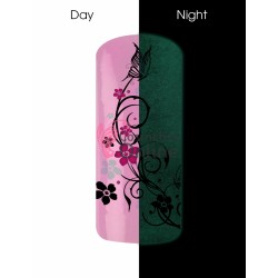 Pudra pigment fosforescent rose pentru gel UV, Nded  3 gr, art. 8568